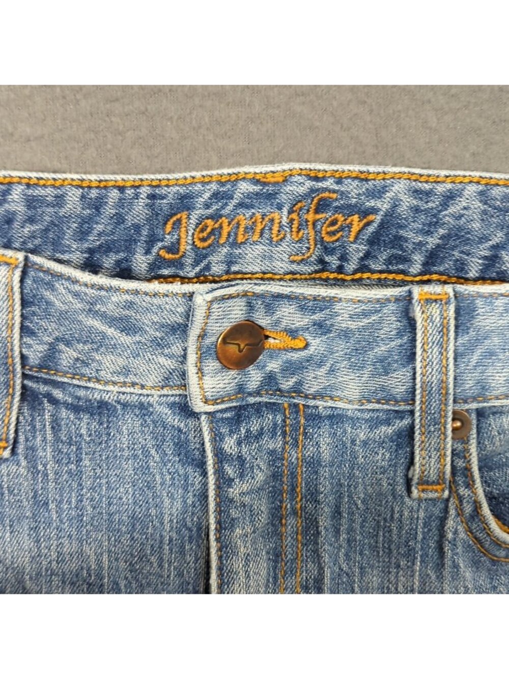 Kimes Ranch Jeans Women's 2x34 Blue Jennifer High Rise Wide Flare Leg Western